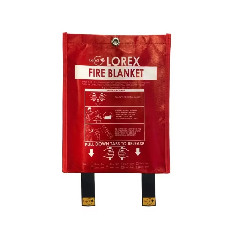 LOREX LR-FB1515CP 150cm x 150cm — огнетушащее покрывало в сумке (английский, премиум)